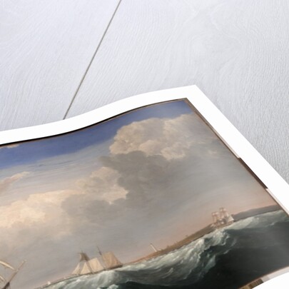 Sailing Ships off the New England Coast, c.1855 by Fitz Henry Lane