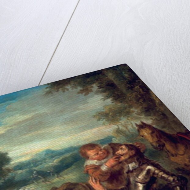 Scene from Don Quixote: Sancho Panza Counts Don Quixote's Teeth, 1735 by John Vanderbank