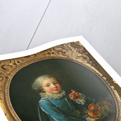 Boy with peaches, 1760 by Francois-Hubert Drouais