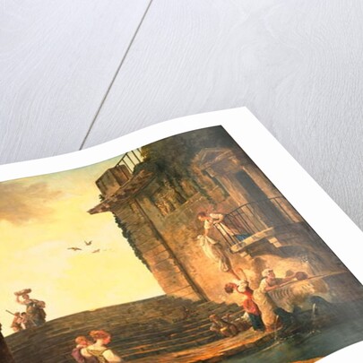 Washerwomen at the Fountain, c.1770-75 by Hubert Robert