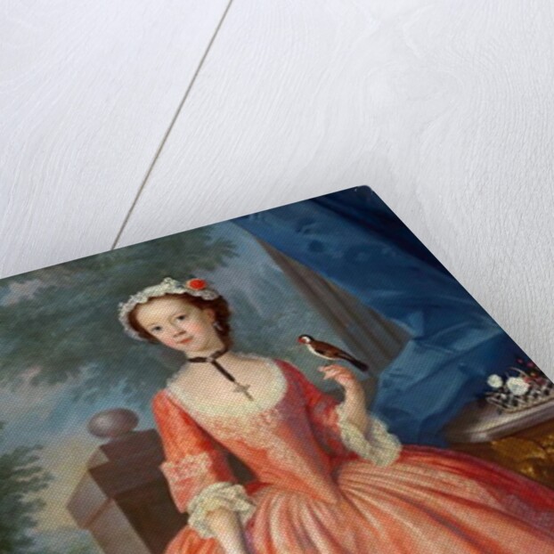 Girl in pink, c.1740s by English School