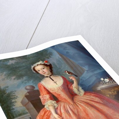 Girl in pink, c.1740s by English School