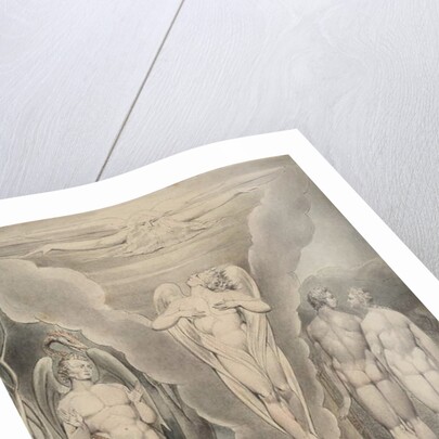 Satan Spying on Adam and Eve and Raphael's Descent into Paradise by William Blake