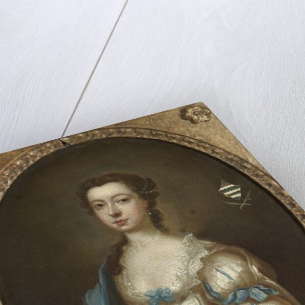 One of a pair of portraits of two sisters of the Moult family of Nottinghamshire by Arthur Devis