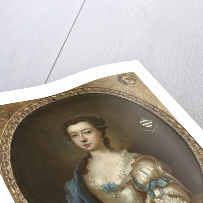 One of a pair of portraits of two sisters of the Moult family of Nottinghamshire by Arthur Devis