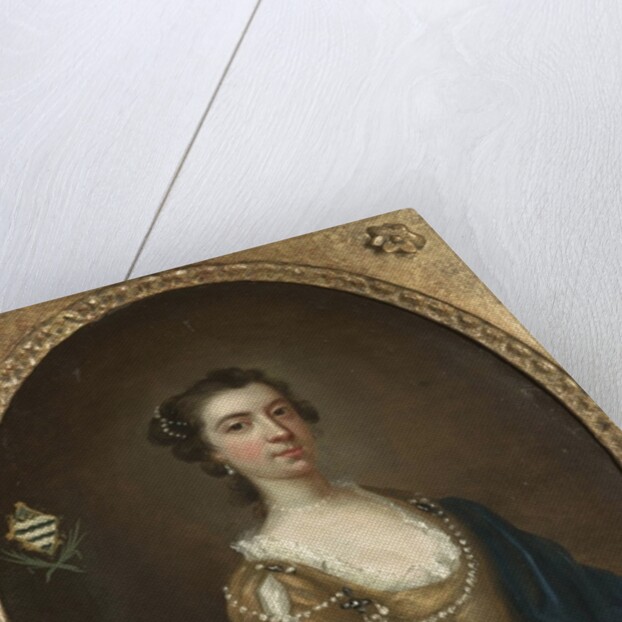 One of a pair of portraits of two sisters of the Moult family of Nottinghamshire by Arthur Devis