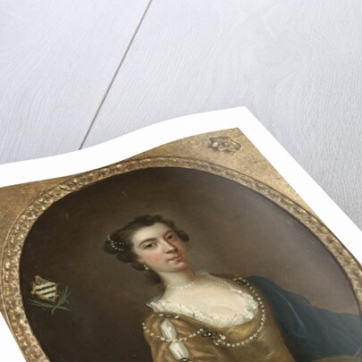 One of a pair of portraits of two sisters of the Moult family of Nottinghamshire by Arthur Devis