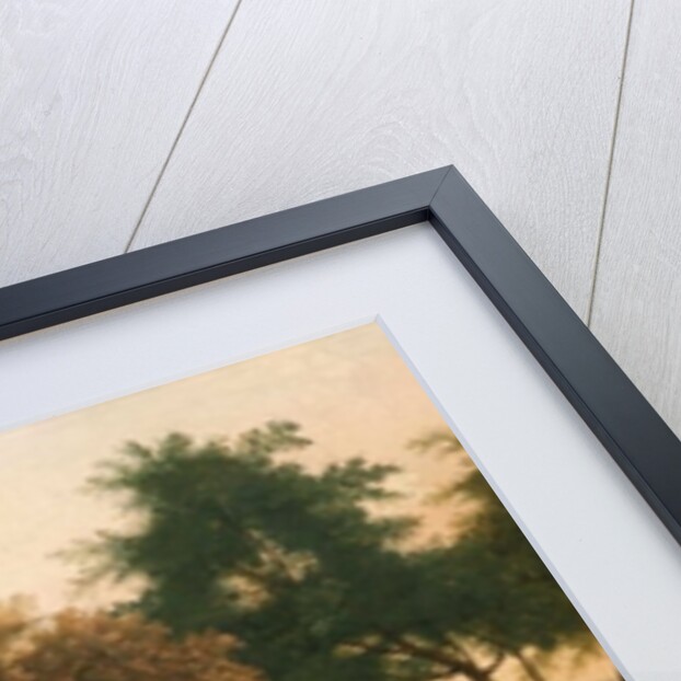 Extensive river landscape with a drover by George of Chichester Smith