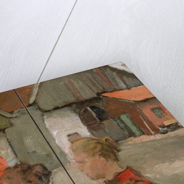 Rear Gables of Farm Buildings with Figures, 1898-99 by Piet Mondrian