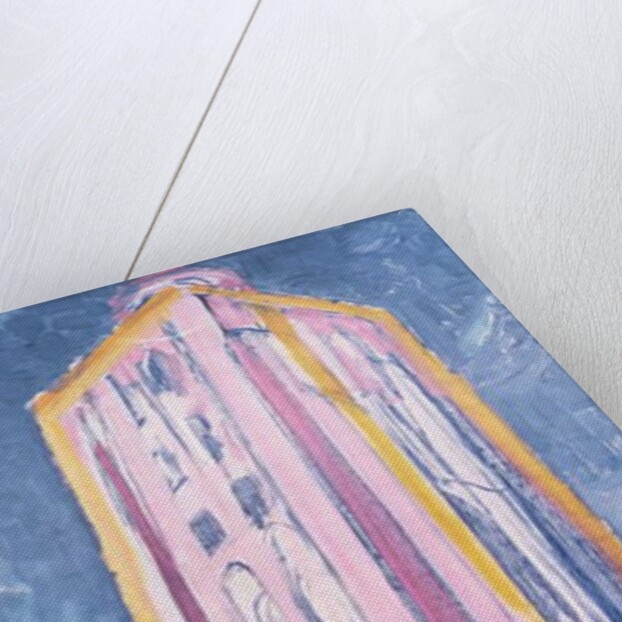 Lighthouse at Westkapelle in Orange, Pink, Purple and Blue, c.1910 by Piet Mondrian