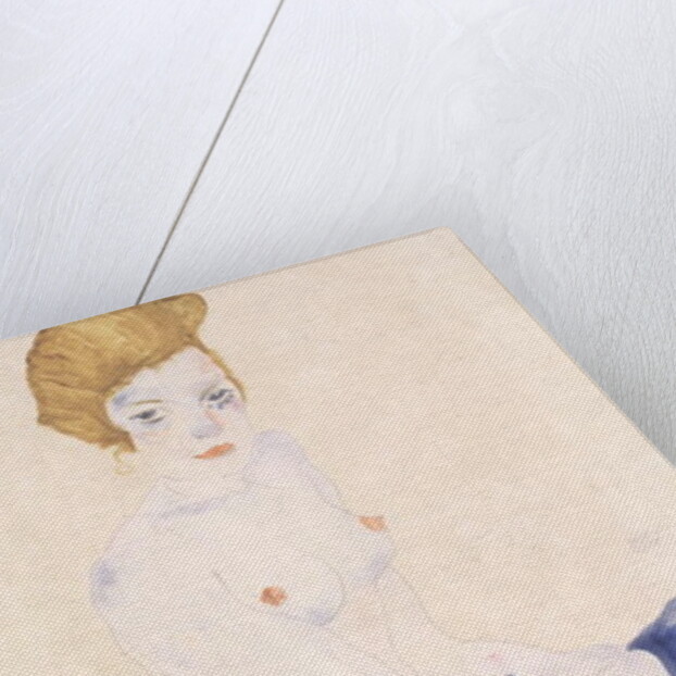 Seated blue nude, 1911 by Egon Schiele