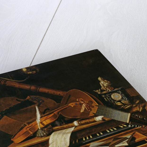 Still life with musical instruments by Pieter Gerritsz. van Roestraten