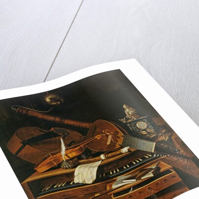 Still life with musical instruments by Pieter Gerritsz. van Roestraten
