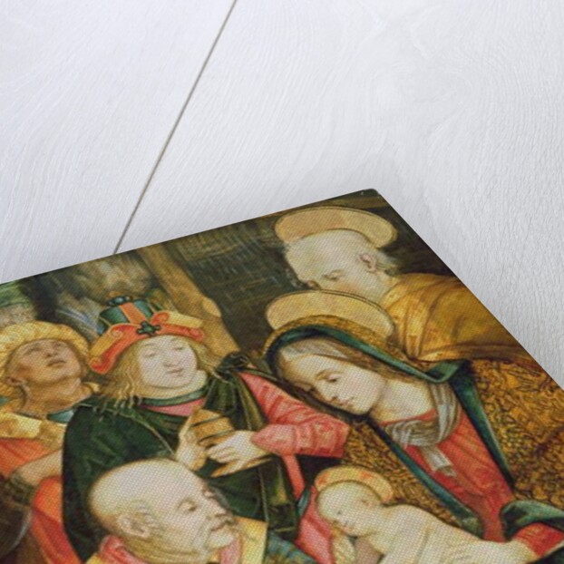 The Holy Family and the Three Magi by School German