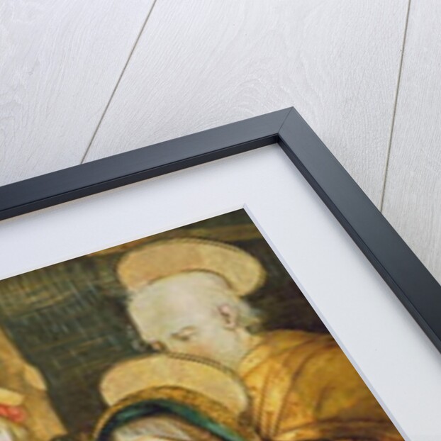 The Holy Family and the Three Magi by School German