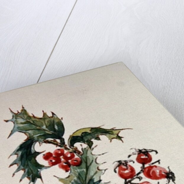 Holly and rosehips by Nell Hill