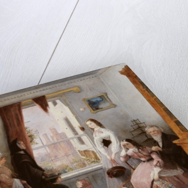 Fredericksburg family in a war torn house by American School