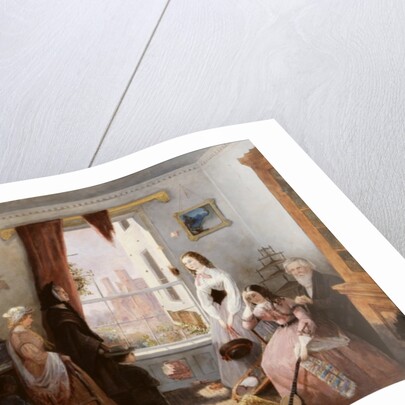 Fredericksburg family in a war torn house by American School