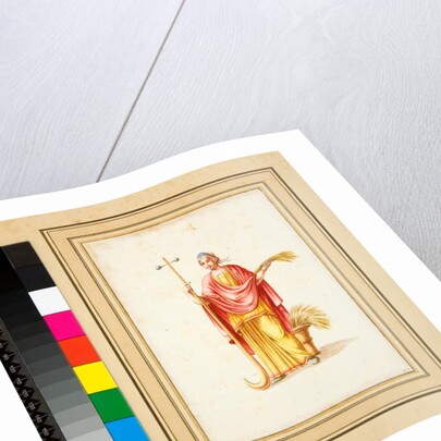 Large design of a wall with paintings. by Pietro Santi Bartoli