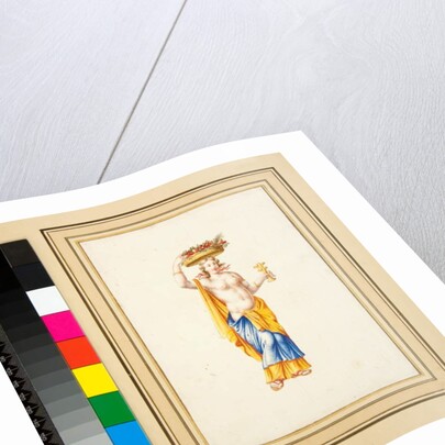 Large design of a wall with paintings. by Pietro Santi Bartoli