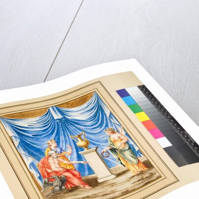 Jupiter sitting to the left with an Eagle and a Female Figure by Pietro Santi Bartoli