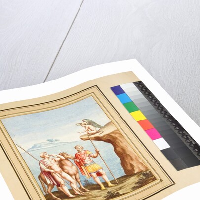 Two figures and a Sphynx by Pietro Santi Bartoli