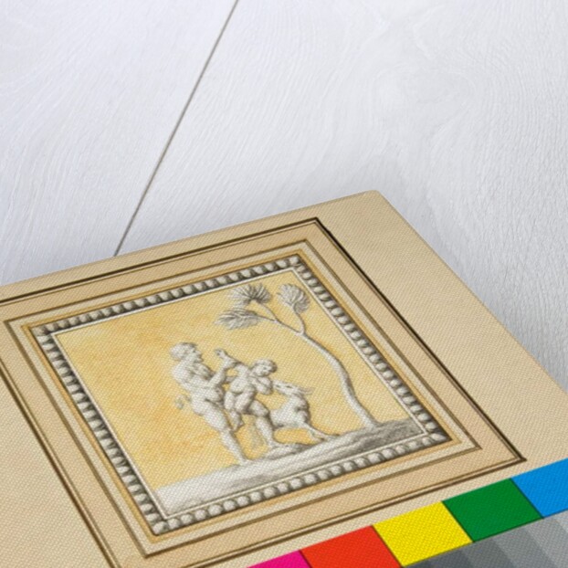 Three silver panels from the front of a wooden chest by Pietro Santi Bartoli