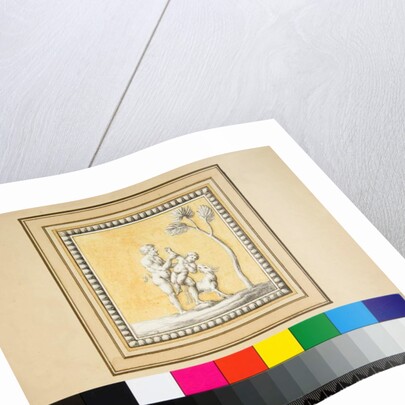 Three silver panels from the front of a wooden chest by Pietro Santi Bartoli