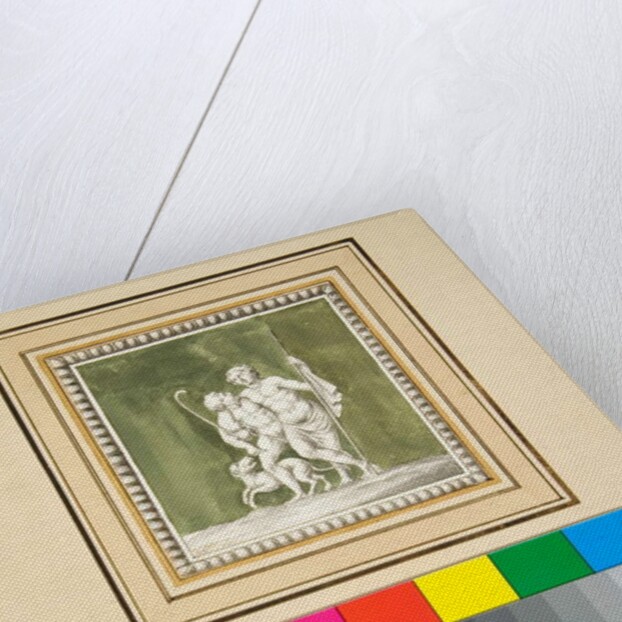 Three silver panels from the front of a wooden chest by Pietro Santi Bartoli