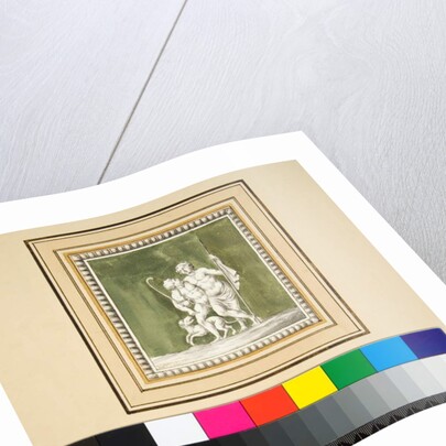 Three silver panels from the front of a wooden chest by Pietro Santi Bartoli