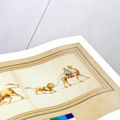 Copy of a mosaic of an Elephant fighting against a bull by Pietro Santi Bartoli