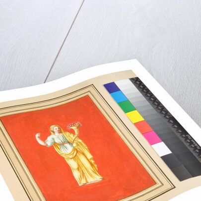 Female figure on red ground by Pietro Santi Bartoli