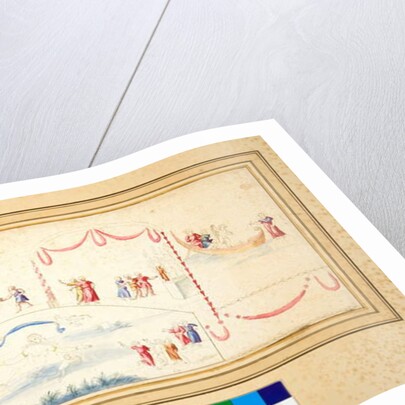 Aphrodite swimming with numerous putti round her by Pietro Santi Bartoli