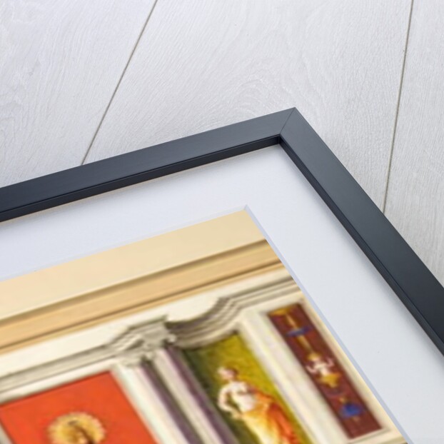 A long wall with seven panels with a narrow frieze below by Pietro Santi Bartoli