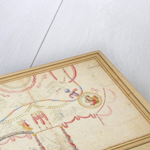 A design for a ceiling featuring husband and wife in central circle by Pietro Santi Bartoli