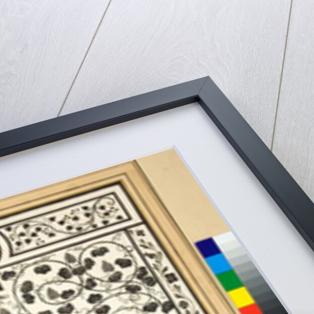 Copy of a mosaic pavement, black on white, Pavimento di Bacco del Palazzo di Augusto by Pietro Santi Bartoli