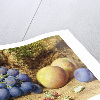 Black Grapes, Peaches, Apricots and Raspberries, c.1860 by William Henry Hunt