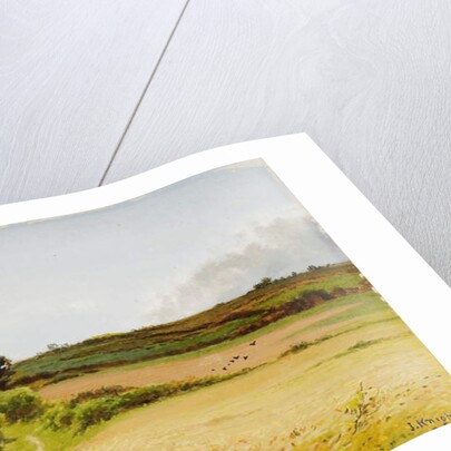 Landscape with old man carrying a basket, 1886 by Joseph Knight