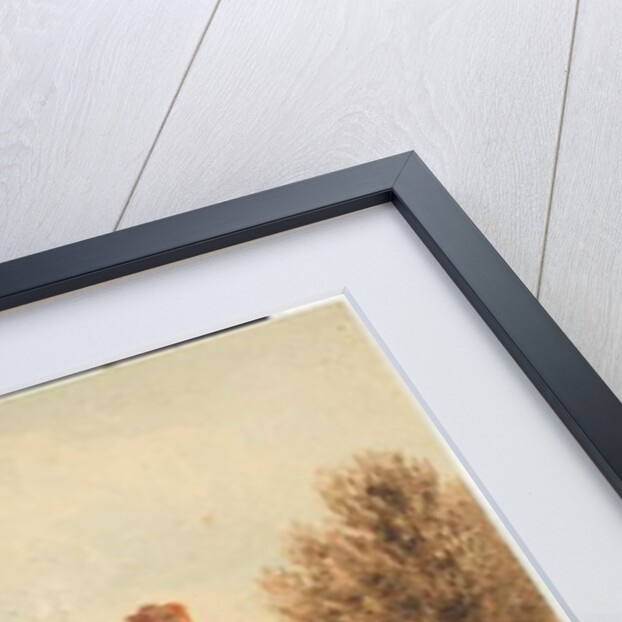 Country scene - house by a pond by David Cox