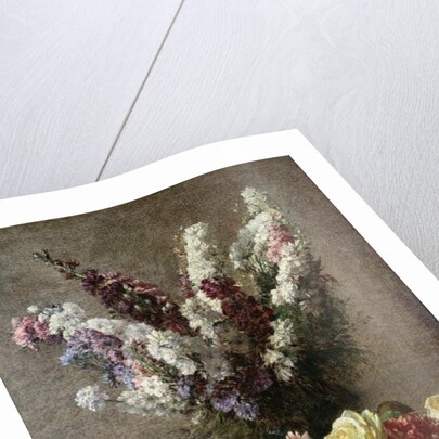 Roses and Larkspur, 1885 by Ignace Henri Jean Fantin-Latour