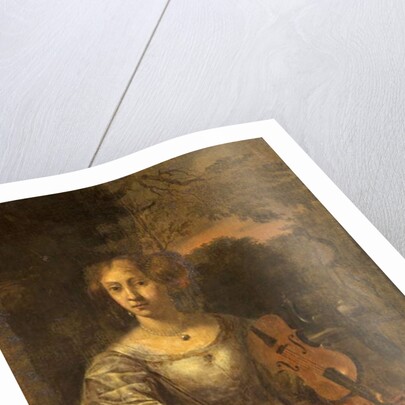 Lady with a Violin, c.1675 by Dutch School