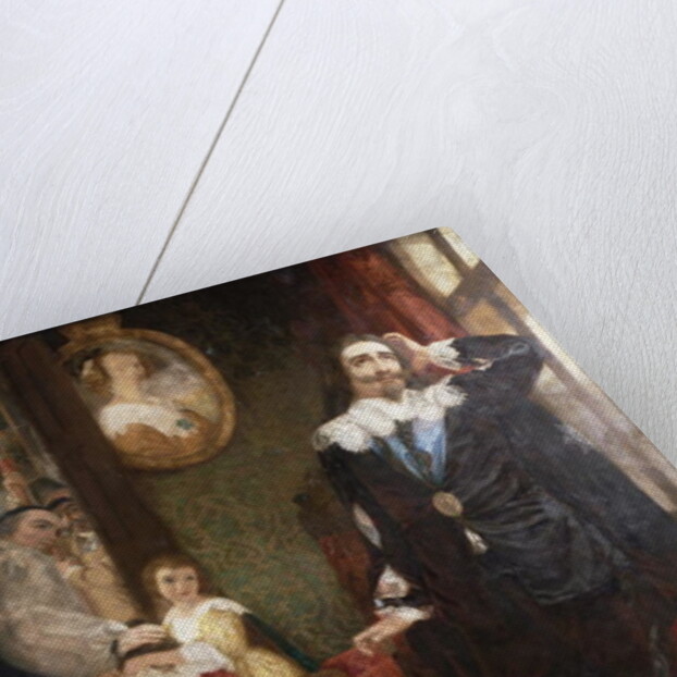 Charles I bidding goodbye to his children by English School