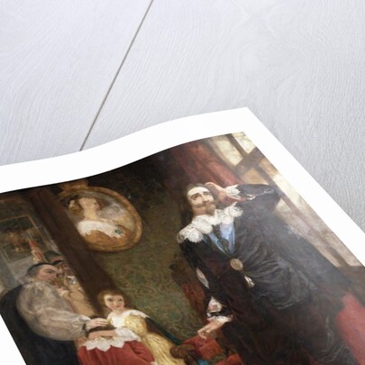 Charles I bidding goodbye to his children by English School