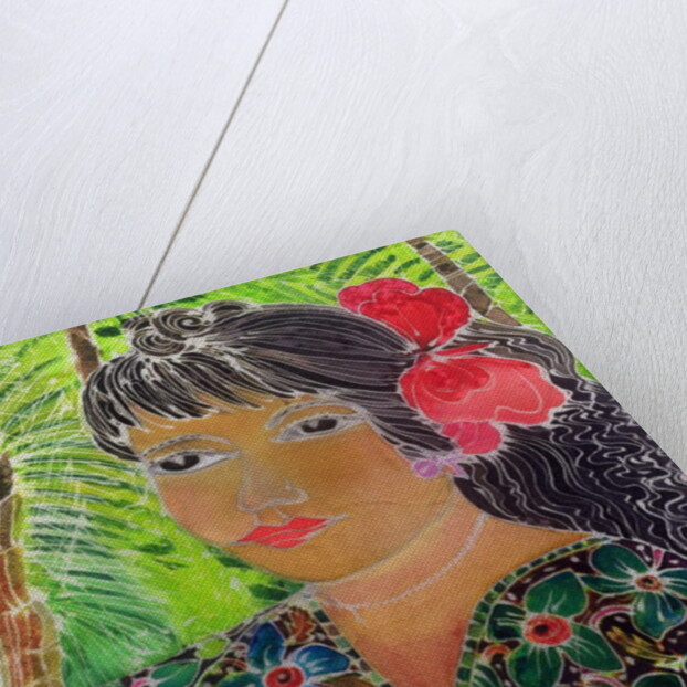 Lady with Hibiscus by Hilary Simon