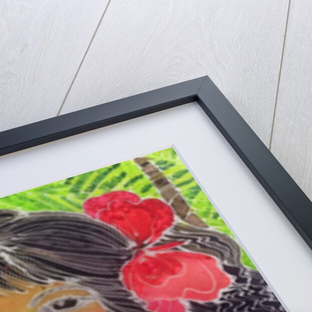 Lady with Hibiscus by Hilary Simon