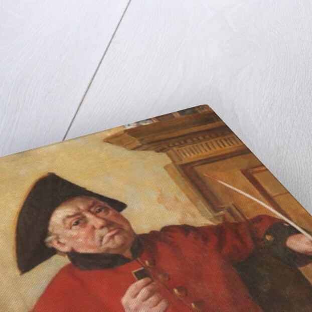 A Chelsea Pensioner playing dominos by English School