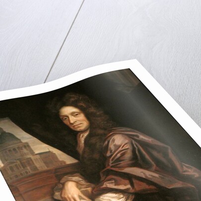 Sir Christopher Wren copied by Edmund Dyer by Godfrey Kneller