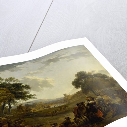 Landscape with a Hunting Party, c.1655-60 by Nicolaes Pietersz. Berchem