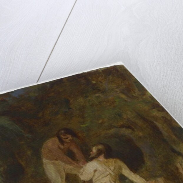 Boat Building by Robinson Crusoe and Friday, c.1856 by Thomas Sully