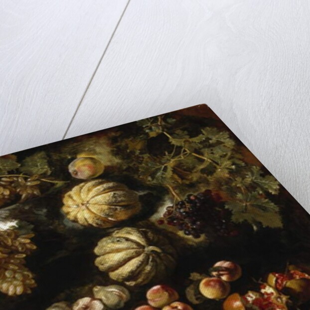 Still Life with Melons, Peaches, Figs, and Grapes, c. 1640-1650 by Michele Pace del Campidoglio